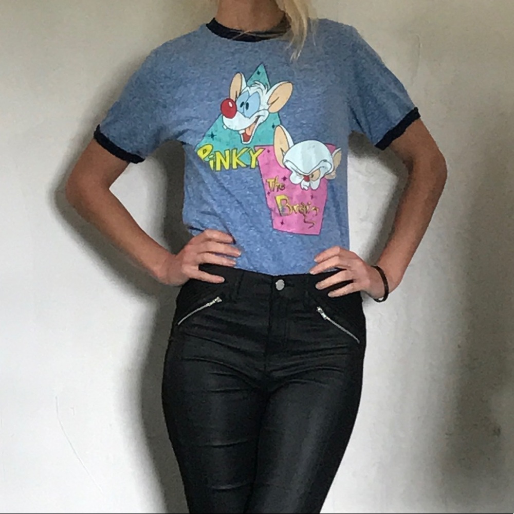 Pinky and the Brain distressed t-shirt